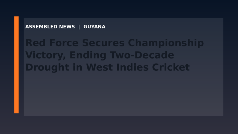 Red Force Secures Championship Victory, Ending Two-Decade Drought in West Indies Cricket