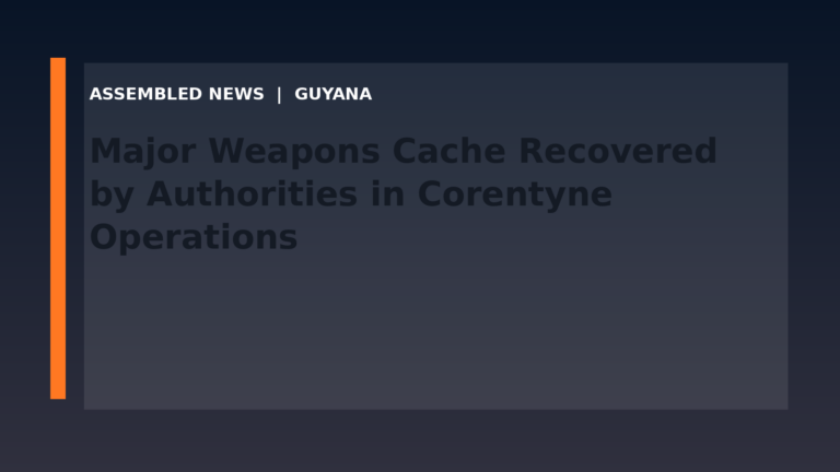Major Weapons Cache Recovered by Authorities in Corentyne Operations