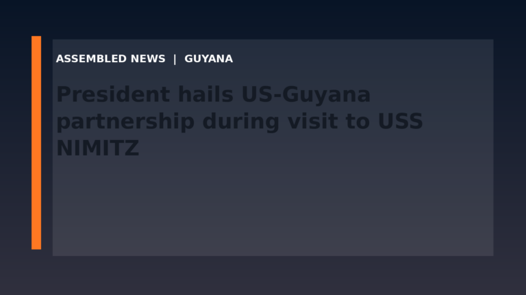 Draft: President hails US-Guyana partnership during visit to USS NIMITZ