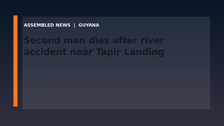 Draft: Second man dies after river accident near Tapir Landing