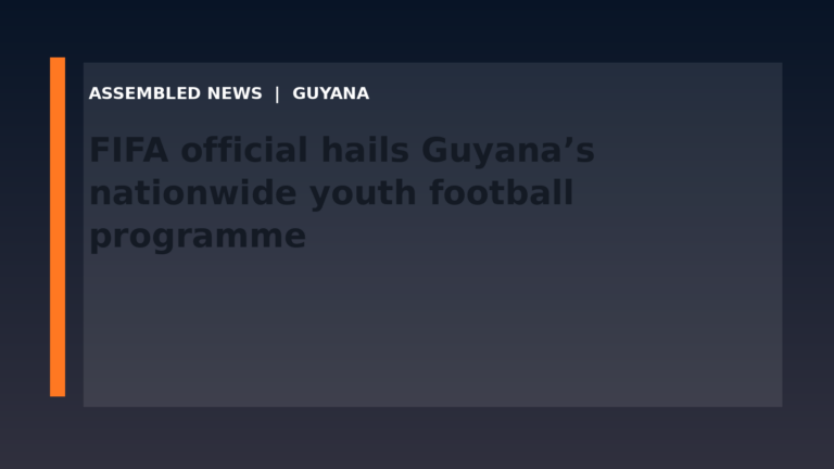 Draft: FIFA official hails Guyana’s nationwide youth football programme