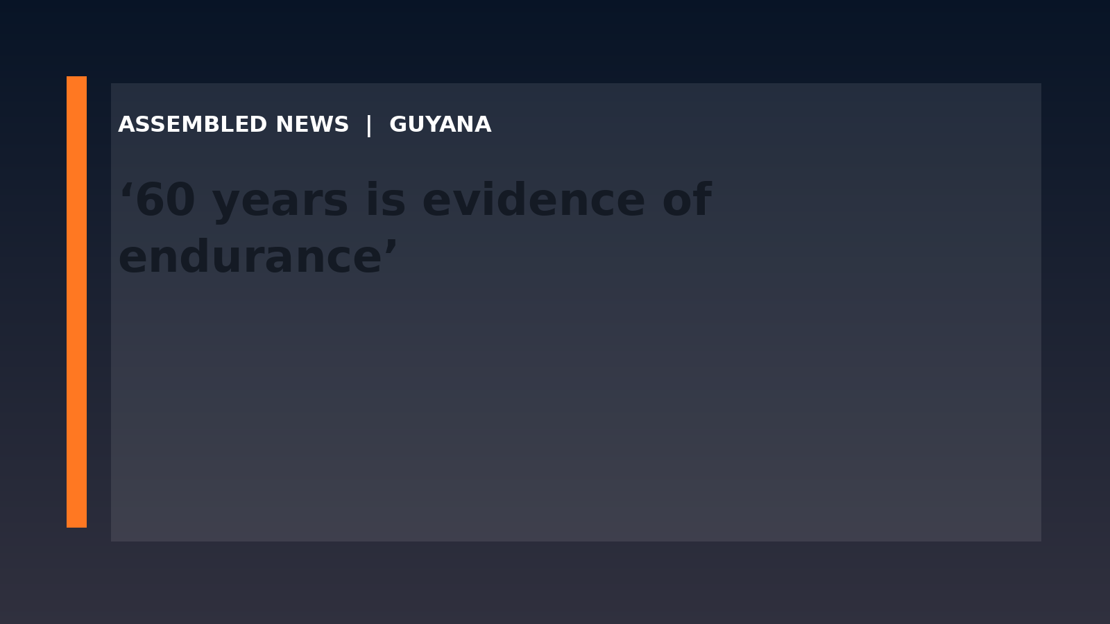 Draft: ‘60 years is evidence of endurance’