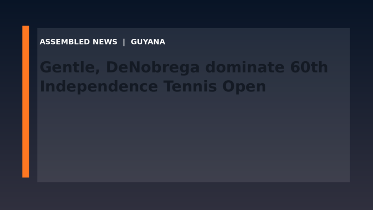 Draft: Gentle, DeNobrega dominate 60th Independence Tennis Open