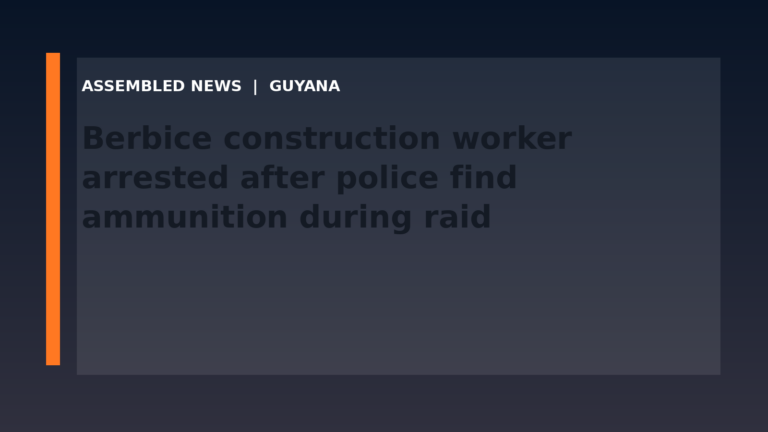 Draft: Berbice construction worker arrested after police find ammunition during raid