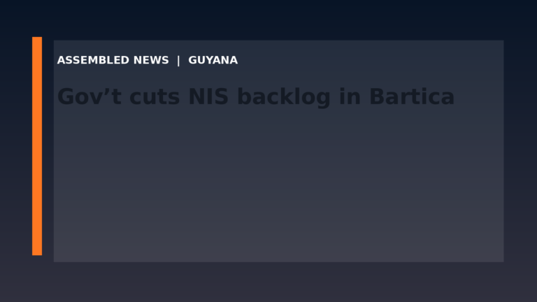 Draft: Gov’t cuts NIS backlog in Bartica
