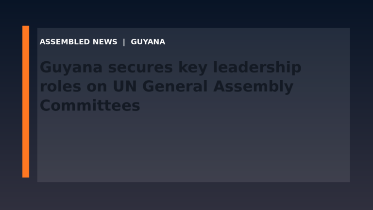 Draft: Guyana secures key leadership roles on UN General Assembly Committees