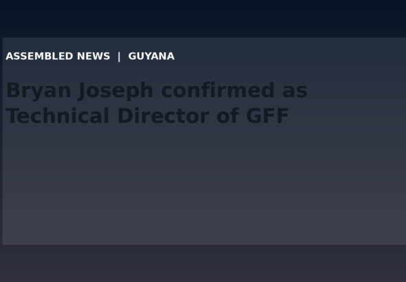 Draft: Bryan Joseph confirmed as Technical Director of GFF