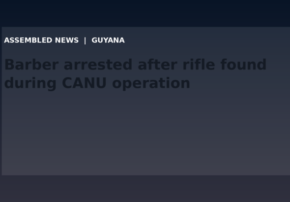 Draft: Barber arrested after rifle found during CANU operation