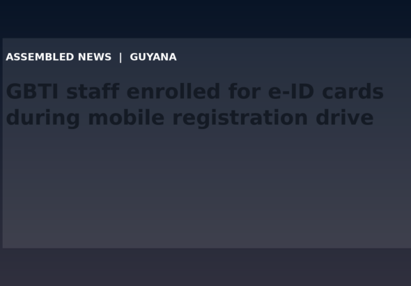 Draft: GBTI staff enrolled for e-ID cards during mobile registration drive