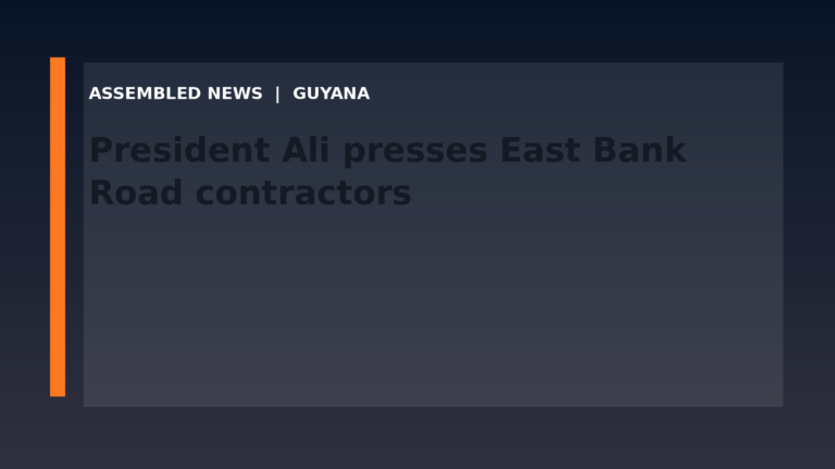 Draft: President Ali presses East Bank Road contractors