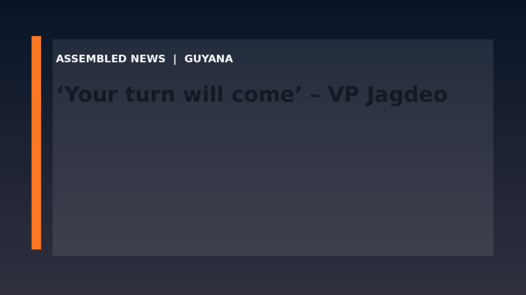 Draft: ‘Your turn will come’ – VP Jagdeo