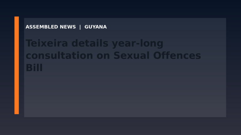Draft: Teixeira details year-long consultation on Sexual Offences Bill