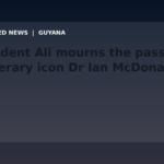 Draft: President Ali mourns the passing of literary icon Dr Ian McDonald